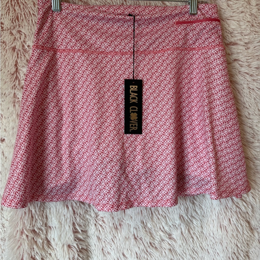 Pink Patterned A-Line Skort